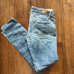 Distressed Paige Ankle Crop Jeans